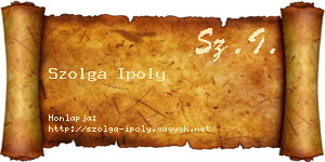 Szolga Ipoly névjegykártya